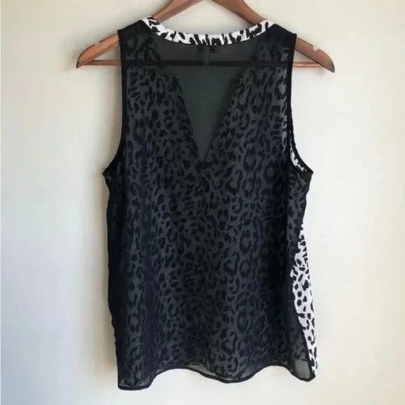 JOIE Corette Silk Animal Print Sleeveless Tank Blouse - M - Picture 6 of 10